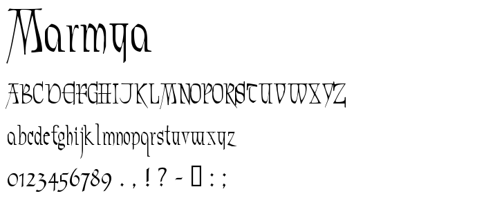 Marmya font