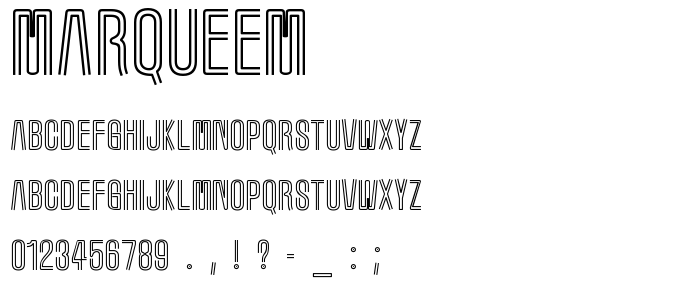 Marqueem font