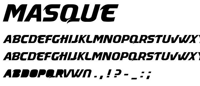 Masque font