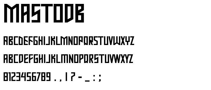 Mastodb font
