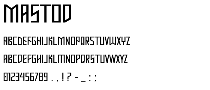 Mastod font