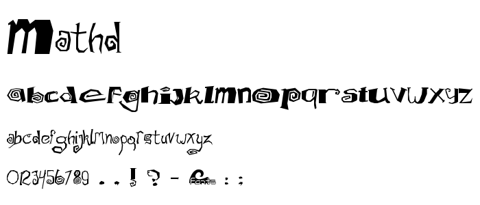 Mathd font