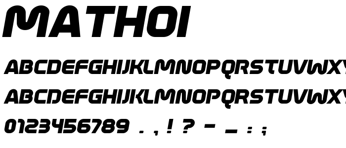 Mathoi font