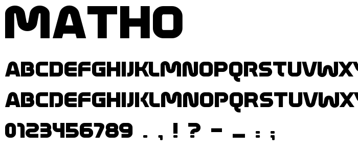 Matho font