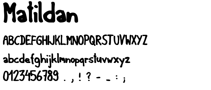 Matildan font