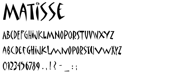 Matisse font