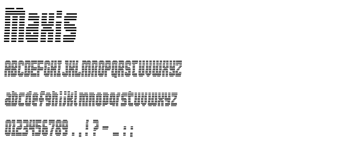 Maxis font