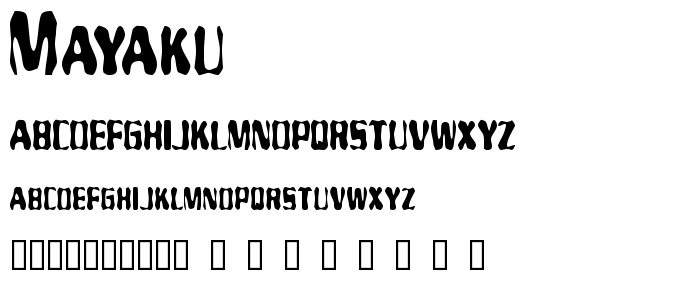 Mayaku font