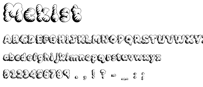 Mcklst font