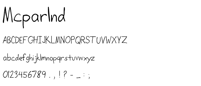 Mcparlnd font