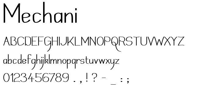 Mechani font