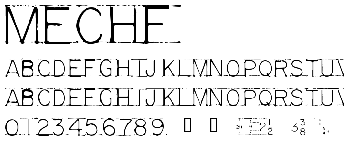 Mechf font