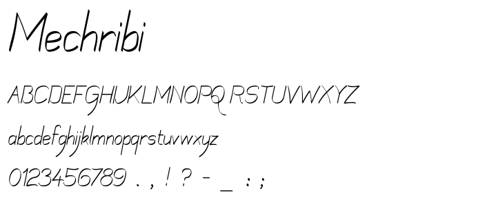 Mechribi font