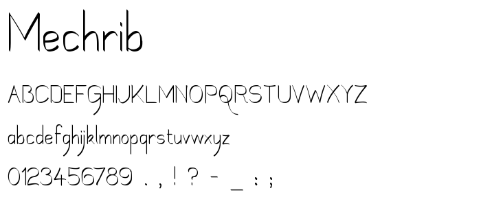 Mechrib font