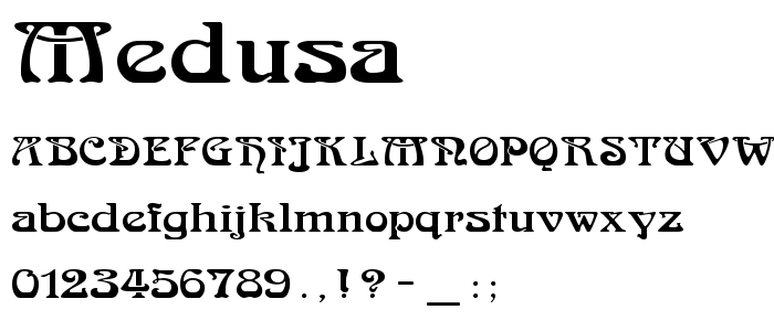 Medusa font