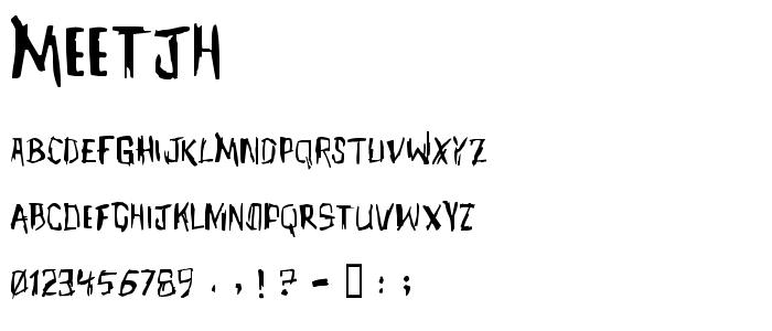 Meetjh font