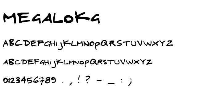 Megalokg font