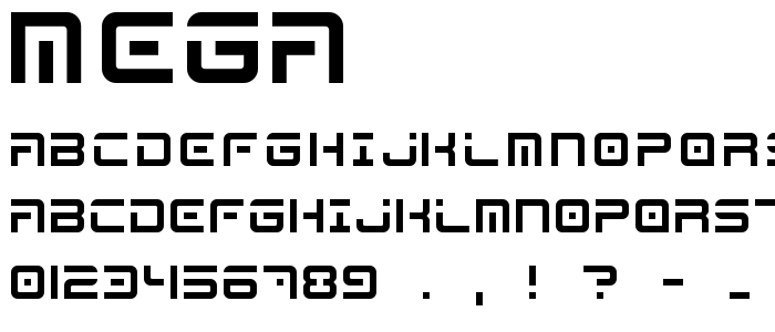 Mega font