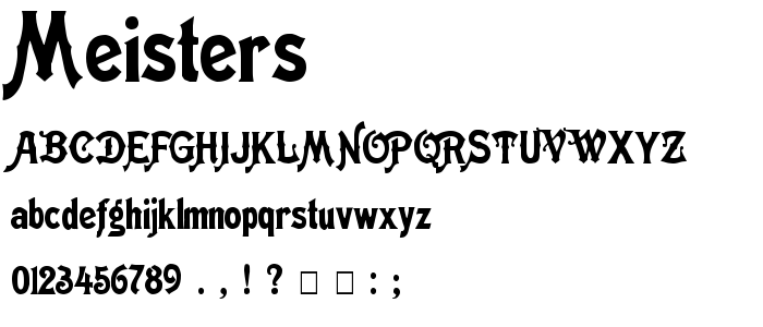 Meisters font