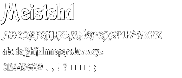 Meistshd font