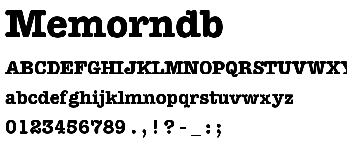 Memorndb font