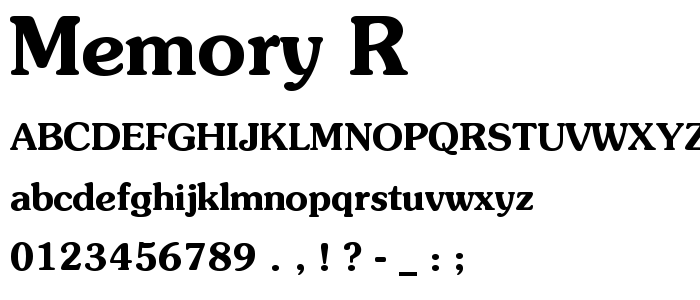 Memory_R font