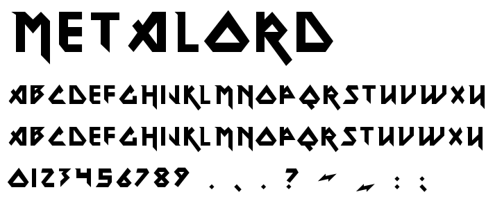 Metalord font