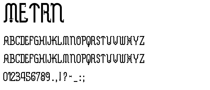 Metrn font