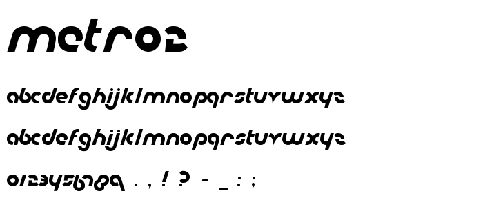 Metro2 font