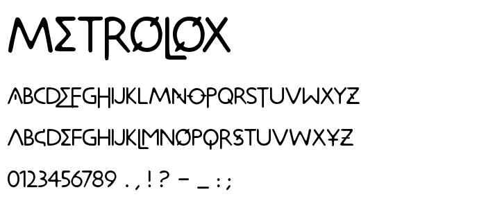 Metrolox font