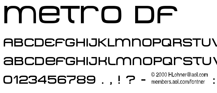 Metro_Df font