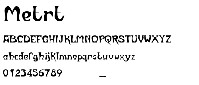 Metrt font