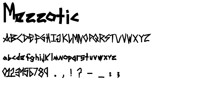 Mezzotic font