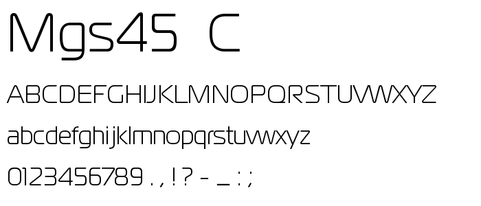 Mgs45__C font