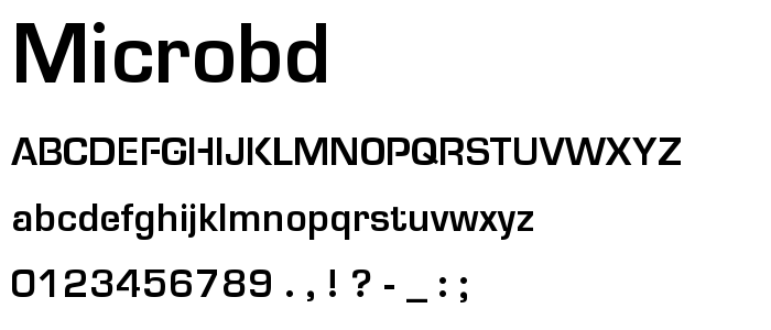 Microbd font