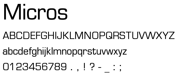 Micros font