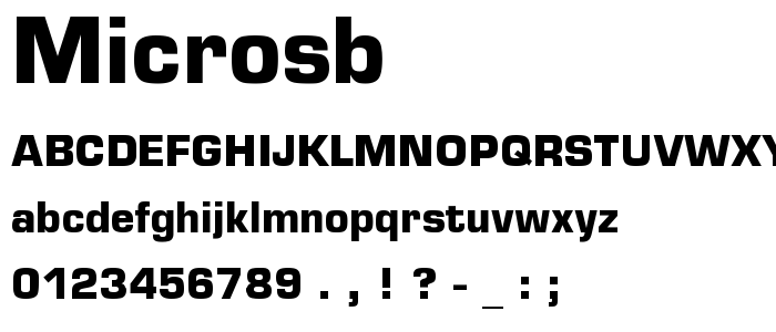 Microsb font