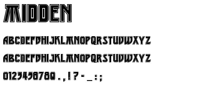 Midden font