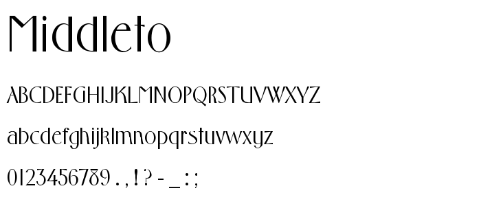 Middleto font