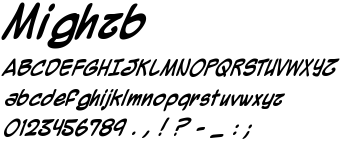 Mighzb font