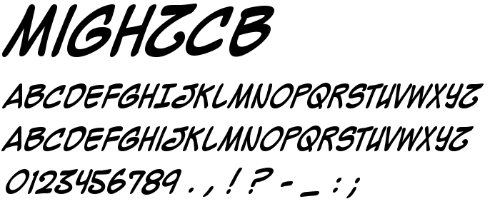 Mighzcb font