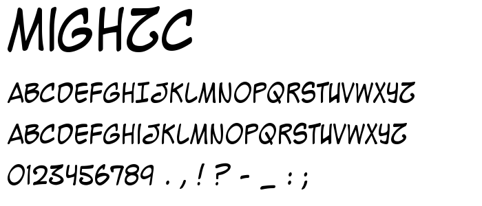 Mighzc font