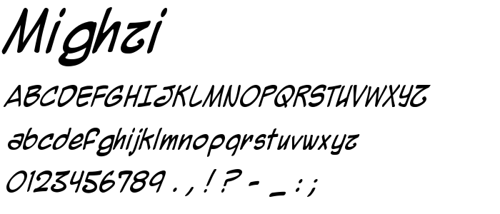 Mighzi font