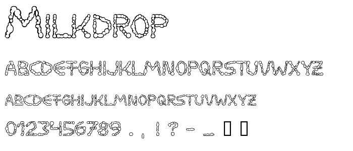 Milkdrop font