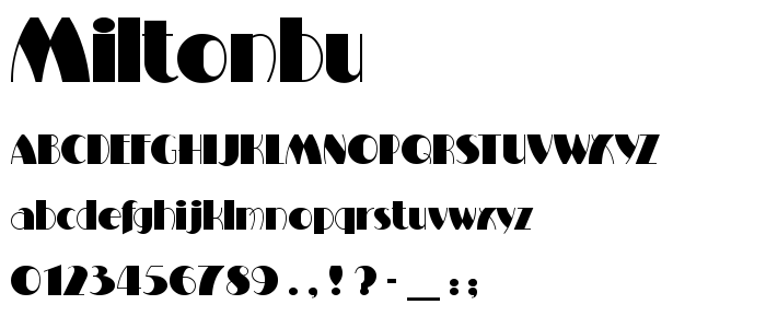 Miltonbu font