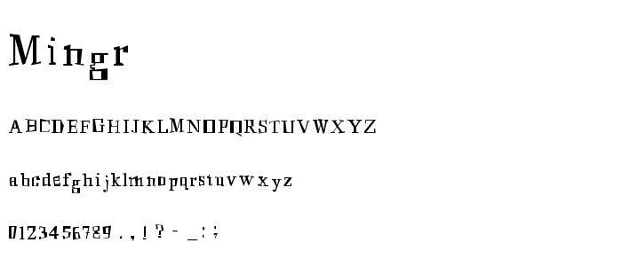 Mingr font