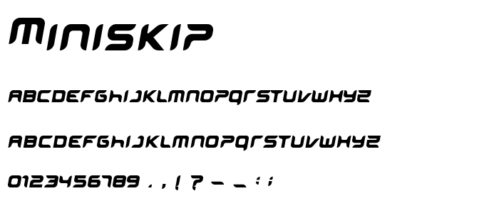 Miniskip font