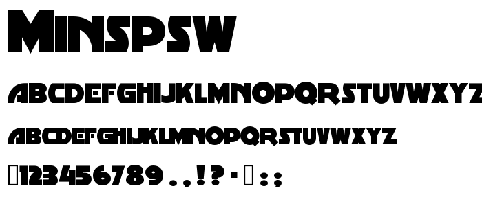 Minspsw font