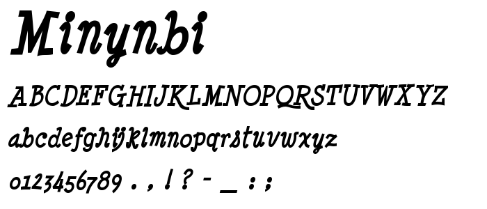 Minynbi font