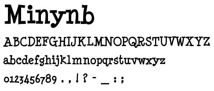 Minynb font